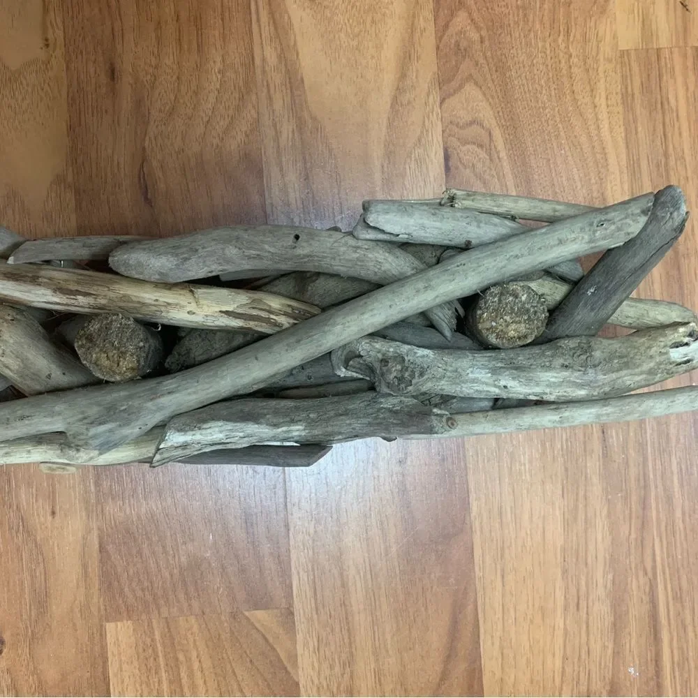 Two Place Driftwood Candle Display Holder